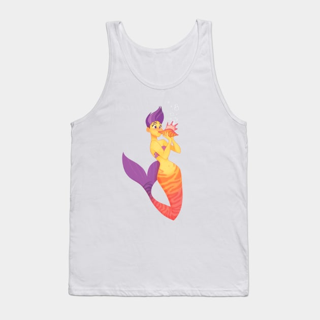 mermaid conch shell Tank Top by melivillosa